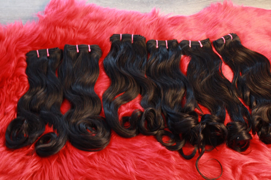 Extensiones de Cabello Humano Ondulado Natural 18”