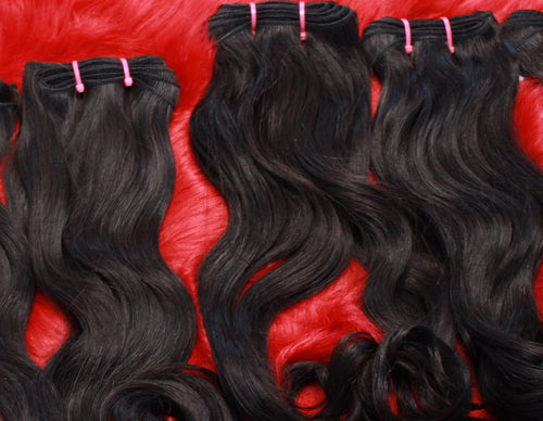 Extensiones de Cabello Humano Negro Ondulado Natural 22´´