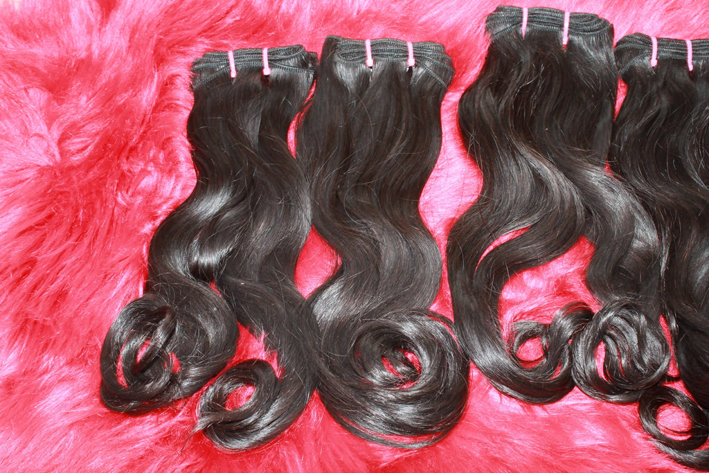 Extensiones de Cabello Humano Ondulado Natural 18”